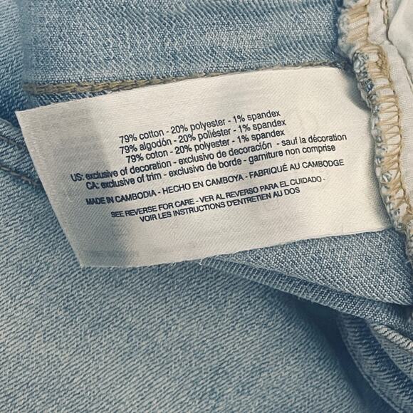 Jessica Simpson Jeans Size 20W Ankle Flare Light Wash Embroidered Boho Denim - Picture 7 of 9